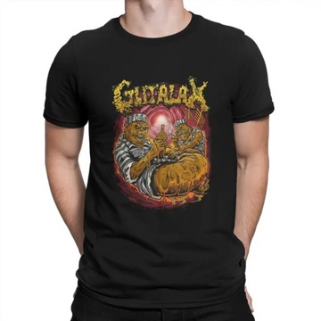 Koszulka Gutalax Asscatraz Hip Hop Brutal Deathcore Casual T-Shirt