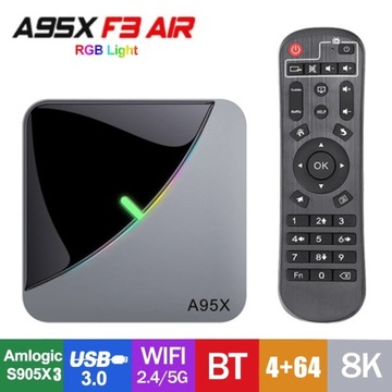 Hot sales A95x F3 air set top box s905x3 TV box Android 9.0