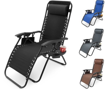 LEŻAK PLAŻOWY OGRODOWY SKŁADANY KRZESŁO FOTEL