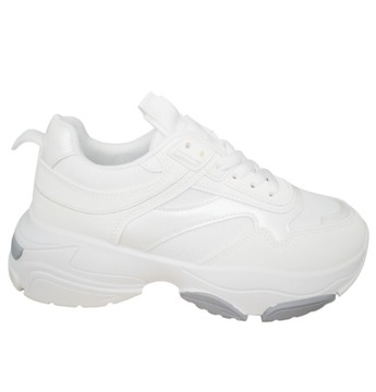 Damskie Buty Sneakersy Sportowe Adidasy Seastar na Platformie Białe r. 37