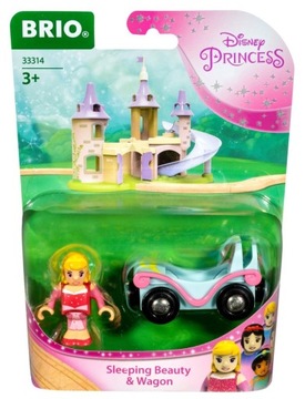 BRIO KOLEJKA DISNEY PRINCESS ŚPIĄCA KRÓLEWNA Z WAGONIKIEM