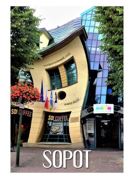 SOPOT - Krzywy Dom - Monciak - Magnes na lodówkę