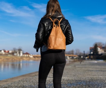 LEKKI PLECAK SKÓRZANY DAMSKI TORBA SKÓRZANA LUX