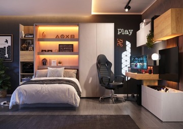 вместительный МОЛОДЕЖНЫЙ шкаф для одежды со штангой