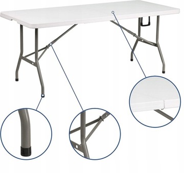 СКЛАДНОЙ САДОВЫЙ СТОЛИК 180 x 74 см, БЕЛЫЙ