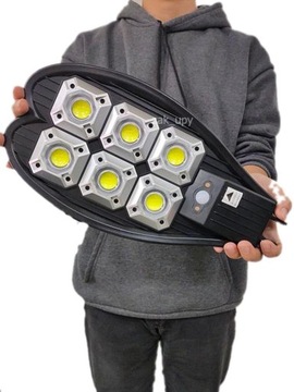LAMPA SOLARNA Z CZUJNIKIEM RUCHU I ZMIERZCHU PILOT PANEL SOLARNY 6 LED