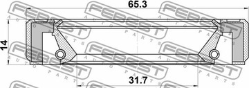 FEBEST 95GBS-33650914R KROUŽEK TĚSNĚNÍ KLIKOVÉ HŘÍDELE DIFERENCIÁL
