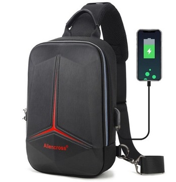 Сумка-рюкзак Aliencross USB для игр, черная