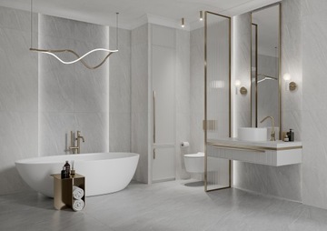 КЕРАМИКА LIMONE CONNOR GREY 60 X 120 СМ МАТОВАЯ ПОРНЕСС-ПЛИТКА ДЛЯ ВАННОЙ КОМНАТЫ