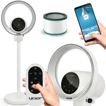 4w1 Wentylator bezłopatkowy Podłogowy Wiatrak stojący Yoer +WiFi +JONIZACJA