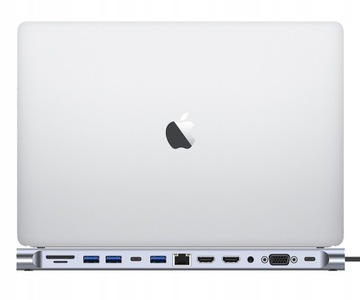 ДОК-СТАНЦИЯ ДЛЯ НОУТБУКА 12-в-1 USB-C HDMI LAN VGA SD WIREWAY ДЛЯ APPLE MAC