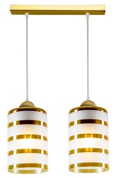 LAMPA WISZĄCA SUFITOWA ŻYRANDOL ZŁOTA TUBA LED