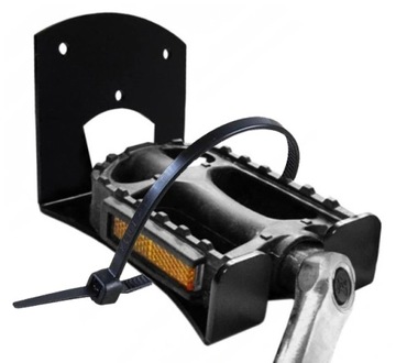 ВЕШАЛКА ДЛЯ ВЕЛОСИПЕДА НА КРЮЧКЕ ДЛЯ ПЕДАЛИ С ЗАЩИТОЙ С ЛЕНТОЙ, ЧЕРНАЯ ПРОЧНАЯ ПОЛИРОВКА