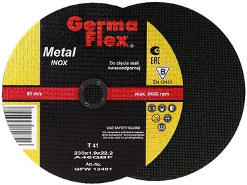 Tarcza do cięcia INOX 230x1,9 tarcze GERMAFLEX