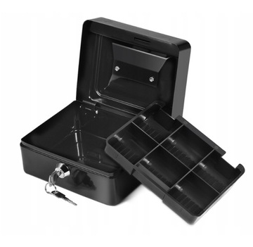 Денежный ящик, монеты, металлический ящик, сейф, документы, монеты + КЛЮЧ