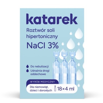 3 шт. Katarek Розчин солі гіпертонічний NaCl 3% (загалом 54 ампули солі 3%)