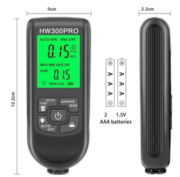 ИЗМЕРИТЕЛЬ ТОЛЩИНЫ КРАСКИ HW-300PRO