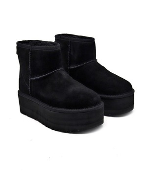 UGG Classic Мини-ботинки на платформе, черные, размер 40