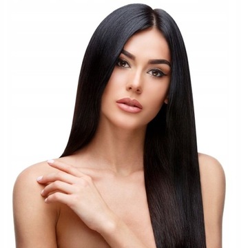 ВОЛОСЫ ДЛЯ МИКРО КОЛЬЦЕВ, НАТУРАЛЬНЫЕ СТРЕЙНЫ, КОЛЬЦА 60 СМ, очень темно-коричневый 1B