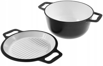 HUNTING CAULDEL 8 Эмалированная сковорода-гриль