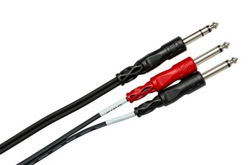 HOSA STP-203 - Kabel wtyk TRS 6,3mm - dwa wtyki TS 6,3mm 3m