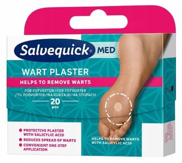 SALVEQUICK WART PLASTRY USUWAJĄCE KURZAJKI 20 SZT