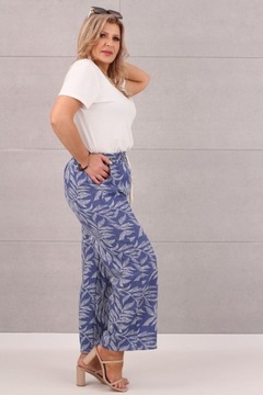 ЛЕТНИЕ ШИРОКИЕ БРЮКИ, БОЛЬШИЕ РАЗМЕРЫ, ПРЯМЫЕ, ВЫСОКАЯ ТАЛИЯ