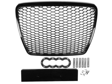Решетка радиатора RS AUDI A6 C6 Lift 09-11 черный Глянцевый
