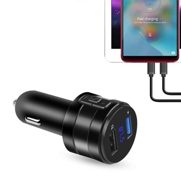 FM-ПЕРЕДАТЧИК BLUETOOTH ЗАРЯДНОЕ УСТРОЙСТВО ДЛЯ MP3 2xUSB SD LCD