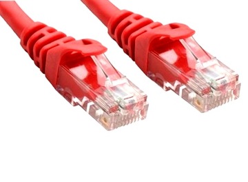 KABEL SIECIOWY PATCHCORD RJ45 KAT6 0,25M CZERWONY