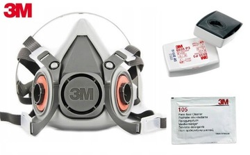6300 6200 Маска 3 м. Половина маска + фильтры 6055 + 5911 3M + крышки 501 Установка 3M