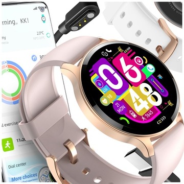 SMARTWATCH ZEGARK MENU DAMSKI ROZMOWY SPORT POLSKIE PULS SMS WATCH SMART