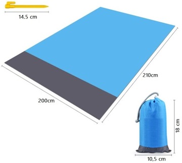 ПЛЯЖНЫЙ КОВРИК ОДЕЯЛО ДЛЯ ПИКНИКА 200 x 210 см (H015)