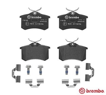 Brembo P 85 020 Zestaw klocków hamulcowych, AUDI A4 B5 94-/A6 C5 97/GOLF IV