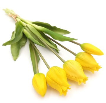 TULIPAN sztuczny TULIPANY silikonowe BUKIET 5 szt