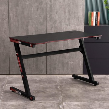 Ergonomiczne Biurko Gamingowe Otwory na Kable Stół do Gier Strefa Gracza