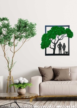 Дерево с мхом смелым с семейной семьей 50 см моховой царапин проект