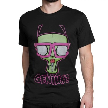 Kawaii Invader Zim T-Shirt dla mężczyzn kobiet z czystej bawełny niesamowit