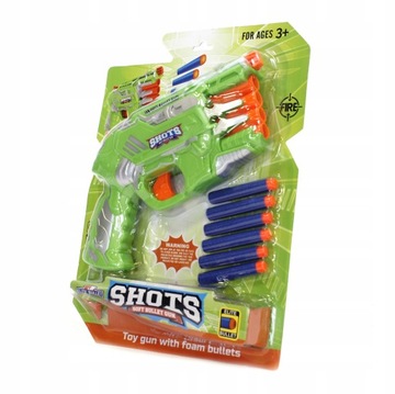 PISTOLET NA MIĘKKIE STRZAŁKI PIANKOWE RÓŻNE KOLORY