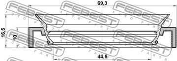 СИМЕР. ВАЛ TOYOTA LAND CRUISER 4.2 98- 46X69X10X16.5