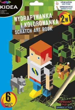 KIDEA WYDRAPYWANKA KOLOROWANKA DLA FANÓW MINECRAFT