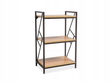 REGAŁ METAL BRĄZ DĄB STYL SCANDI 52x48/147 cm