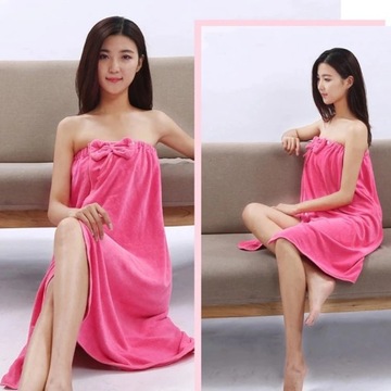 Женское мягкое банное полотенце, халат из микрофибры, женский душ