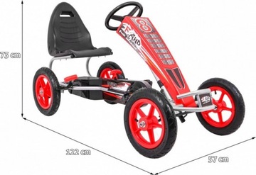 GOKART NA PEDAŁY POWER POMPOWANE KOŁA AIR OBC 50kg