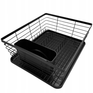 ЧЕРНАЯ ПОДСТАВКА ДЛЯ СУШИЛКИ ПОСУДЫ С ПОДДОНОМ