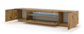 AURA 200 подвесной шкаф под телевизор, дуб ремесленный, все + LED