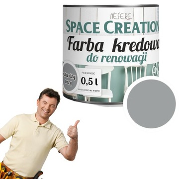 Farba kredowa do renowacji mebli chalk paint szary