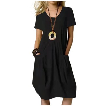 Sukienka na co dzień glamour midi rozmiar 5XL