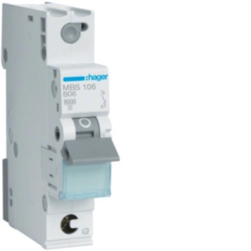 Wyłącznik nadprądowy 6kA 1P B 6A QuickConnect