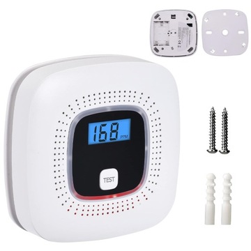 ЖК-экран с кодом угарного газа и датчик дымовых газов, СЕРТИФИЦИРОВАННЫЙ, беспроводной